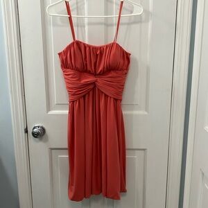 Vintage Y2K Max & Cleo Formal Party Cocktail dress Peach Strapless SIZE 4 women